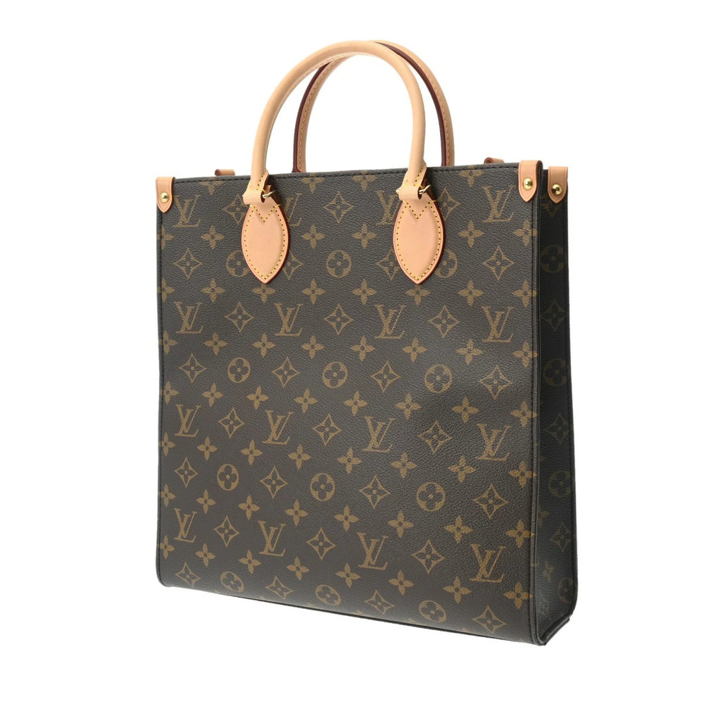 Louis Vuitton Brown Monogram Canvas Plat Sac Bag Tote Brown